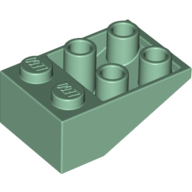 Lego kostka (kostička) 2x3 sklon (šikmá) 25° invertovaná, pískově zelená (6142697)